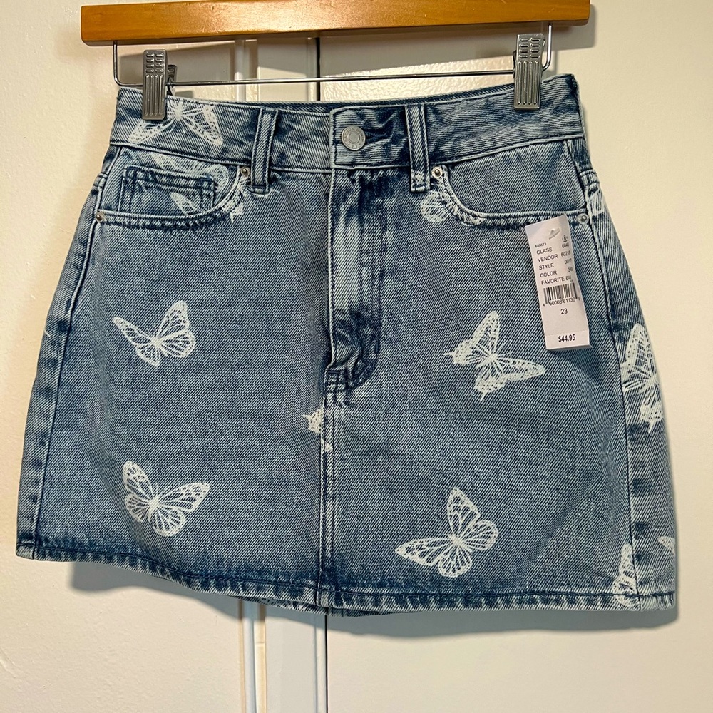 New with tag Pacsun butterflies Denim skirt